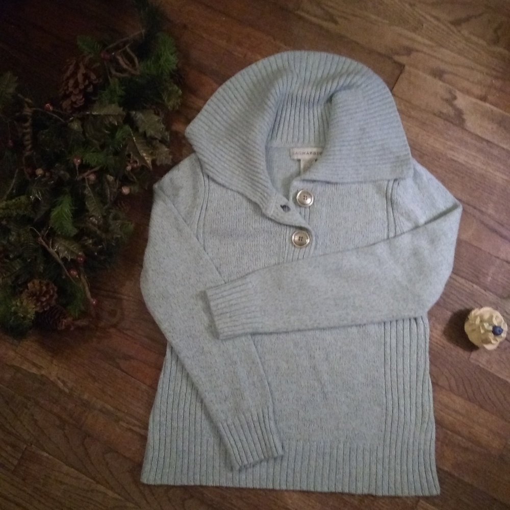 Blue button down Sweater